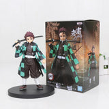 Lot de 3 figurines Demon Slayer Q.ver Kimetsu no Yaiba Nezuko Tanjirou Zenitsu Giyuu Inosuke PVC Action Figure Anime Demon Slayer