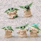 Lot de 5 figurines The mandalorian bébé Yoda5-6cm Mandalorian Yoda Star Wars Yoda