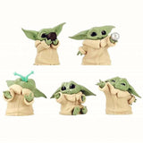 Lot de 5 figurines The mandalorian bébé Yoda5-6cm Mandalorian Yoda Star Wars Yoda