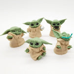 Lot de 5 figurines The mandalorian bébé Yoda5-6cm Mandalorian Yoda Star Wars Yoda