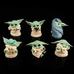 Lot de 6 figurines The Mandalorian bébé Yoda  star wars figurine jouets Mini 5-6cm Mandalorian Yoda bébé jouets d'action Star Wars Yoda