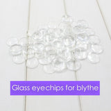 lunettes de verre transparent pupilles pour poupée blyhe 14mm bricolage patch pupilles yeux
