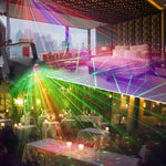 Mini lumière Disco rvb DJ LED Laser projecteur de scène rouge bleu vert lampe USB Rechargeable mariage fête d'anniversaire DJ lampe