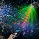 Mini lumière Disco rvb DJ LED Laser projecteur de scène rouge bleu vert lampe USB Rechargeable mariage fête d'anniversaire DJ lampe