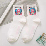 One Piece chaussette pour femme adulte décontracté dames doux Sox Luffy Chopper créatif chaussettes coton printemps filles à la mode mignon