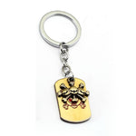 One Piece Porte-clés barbe noire Pirates Tag pendentif métal clé porte-anneau hommes voiture femmes sac porte-clés bijoux