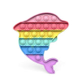 Pop it jouet anti-Stress pour adultes et enfants, bulle de poussée arc-en-ciel, jouets sensoriels