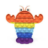 Pop it jouet anti-Stress pour adultes et enfants, bulle de poussée arc-en-ciel, jouets sensoriels