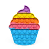 Pop it jouet anti-Stress pour adultes et enfants, bulle de poussée arc-en-ciel, jouets sensoriels