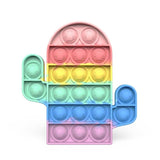 Pop it jouet anti-Stress pour adultes et enfants, bulle de poussée arc-en-ciel, jouets sensoriels