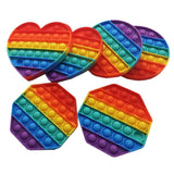 Pop it jouet anti-Stress pour adultes et enfants, bulle de poussée arc-en-ciel, jouets sensoriels