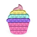 Pop it jouet anti-Stress pour adultes et enfants, bulle de poussée arc-en-ciel, jouets sensoriels