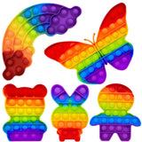 Pop it jouets anti-Stress pour adultes et enfants, bulle de poussée arc-en-ciel, jouet sensoriel