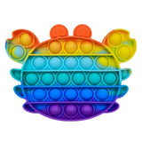 Pop it jouets anti-Stress pour adultes et enfants, bulle de poussée arc-en-ciel, jouet sensoriel