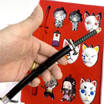 Portes clés katana demon slayer ghost blade, épées et masques des personnages katana, zenitsu, tanjirou, nezuko, tsuyuri, kanao,