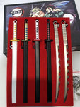 Portes clés katana demon slayer ghost blade, épées et masques des personnages katana, zenitsu, tanjirou, nezuko, tsuyuri, kanao,