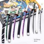 Portes clés katana demon slayer ghost blade, épées et masques des personnages katana, zenitsu, tanjirou, nezuko, tsuyuri, kanao,