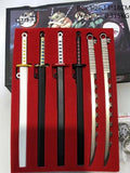 Portes clés katana demon slayer ghost blade, épées et masques des personnages katana, zenitsu, tanjirou, nezuko, tsuyuri, kanao,