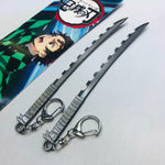 Portes clés katana demon slayer ghost blade, épées et masques des personnages katana, zenitsu, tanjirou, nezuko, tsuyuri, kanao,