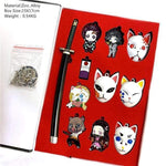 Portes clés katana demon slayer ghost blade, épées et masques des personnages katana, zenitsu, tanjirou, nezuko, tsuyuri, kanao,