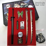 Portes clés katana demon slayer ghost blade, épées et masques des personnages katana, zenitsu, tanjirou, nezuko, tsuyuri, kanao,