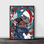 Poster Demon Slayer affiche manga goodies décoration