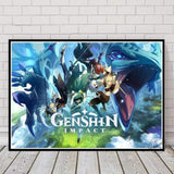 Poster Genshin Impact Poster manga affiche canvas décor