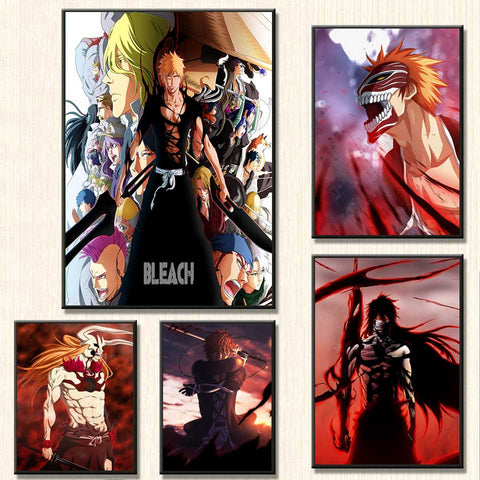 Poster Ho Bleach Kurosaki Ichigo Posters manga affiche canvas décor