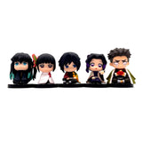 Lot de 5 figurines Demon Slayer : Kimetsu No Yaiba Nezuko Zenitsu Tanjirou Giyuu Inosuke Kyoujurou