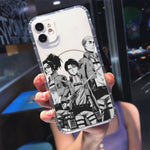 Coque téléphone snk Attack On TitaniPhone 12 Pro Max 11 XR XS 8 7 6s Plus X SE20