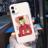 Coque téléphone Haikyuu Volleyball Boy  iPhone 11 12 Pro Max XS XR X 7 SE20 8 6Plus Kenma Kozume