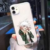 Coque téléphone Danganronpa iPhone 12 Mini 11 Pro MAX 8 7 6Plus XS SE20 XR Cute Japan Anime Soft Silicone Cover Shell