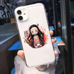 Coque téléphone Kimetsu No Yaiba Demon Slayer iPhone 11 12 Pro MAX XS XR X 7 SE20 8 goodies manga