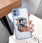 Coque téléphone Demon Slayer Kimetsu No Yaiba iPhone 11 Pro MAX 12 XS SE20 XR 8 7 Plus Clear Hard Cover Matte Bag