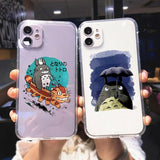 Coque téléphone Happy Totoro iPhone 11 12 Pro XS MAX X 7 XR SE2020 8 6Plus