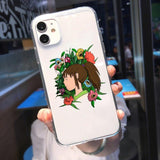 Coque téléphone Happy Totoro iPhone 11 12 Pro XS MAX X 7 XR SE2020 8 6Plus
