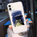 Coque téléphone Happy Totoro iPhone 11 12 Pro XS MAX X 7 XR SE2020 8 6Plus