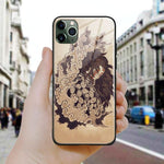 Coque téléphone kimetsu no yaiba kokushibou iPhone SE 6 6s 7 8 Plus X XR XS 11 12 demon slayer