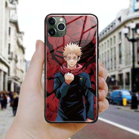 Coque téléphone jujutsu kaisen  Itadori Yuji  iPhone SE 6 6s 7 8 Plus X XR XS 11 12 Mini Pro Max