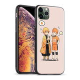 Coque téléphone Demon Slayer and Haikyuu cute  iPhone SE 6 6s 7 8 Plus X XR XS 11 12 Mini Pro Max