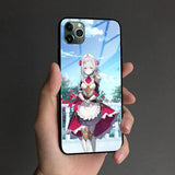 Coque téléphone Noelle Genshin Impact  iPhone SE 6 6s 7 8 Plus X XR XS 11 12 Mini Pro Max