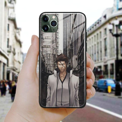 Coque téléphone Aizen Sousuke Bleach  iPhone SE 6 6s 7 8 Plus X XR XS 11 12 Mini Pro Max