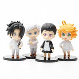 Lot de 4 figurines The Promised Neverland Anime Figure Emma Norman Ray Jemima