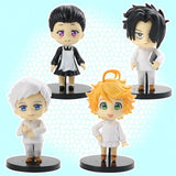 Lot de 4 figurines The Promised Neverland Anime Figure Emma Norman Ray Jemima