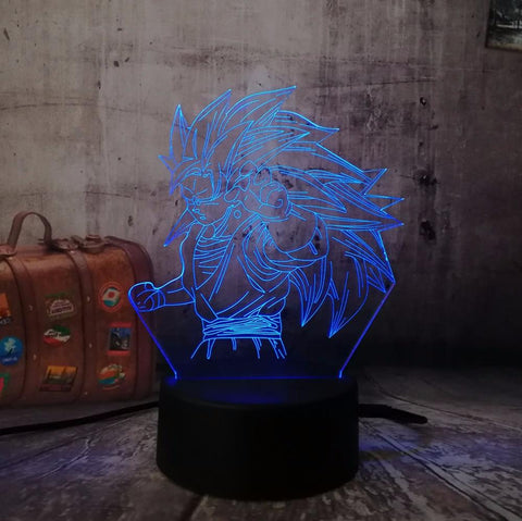 Lampe LED 3D Dragon Ball</br> Goku Super Saiyan 3