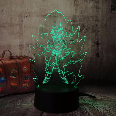 Lampe LED 3D Dragon Ball</br> Transformation Saiyan