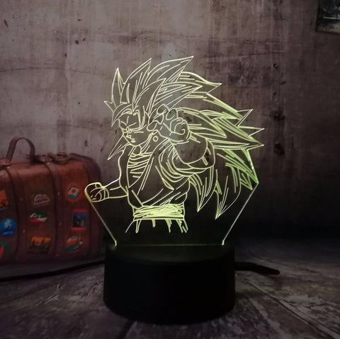 Lampe LED 3D Dragon Ball</br> Goku Super Saiyan 3