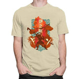 Retro Ukiyo E Inosuke Demon Slayer Kimetsu No Yaiba t-shirt manches courtes 100% coton décontracté mode cosplay