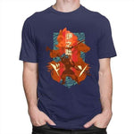 Retro Ukiyo E Inosuke Demon Slayer Kimetsu No Yaiba t-shirt manches courtes 100% coton décontracté mode cosplay