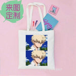 Sac en toile My Hero Academia Cartoon toile sac à main épaule sac à provisions modèle jouets Cosplay accessoires cadeau